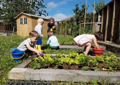 Potager du jardin de la crèche Franco-Allemande Nantes Saint Joseph de Porterie.